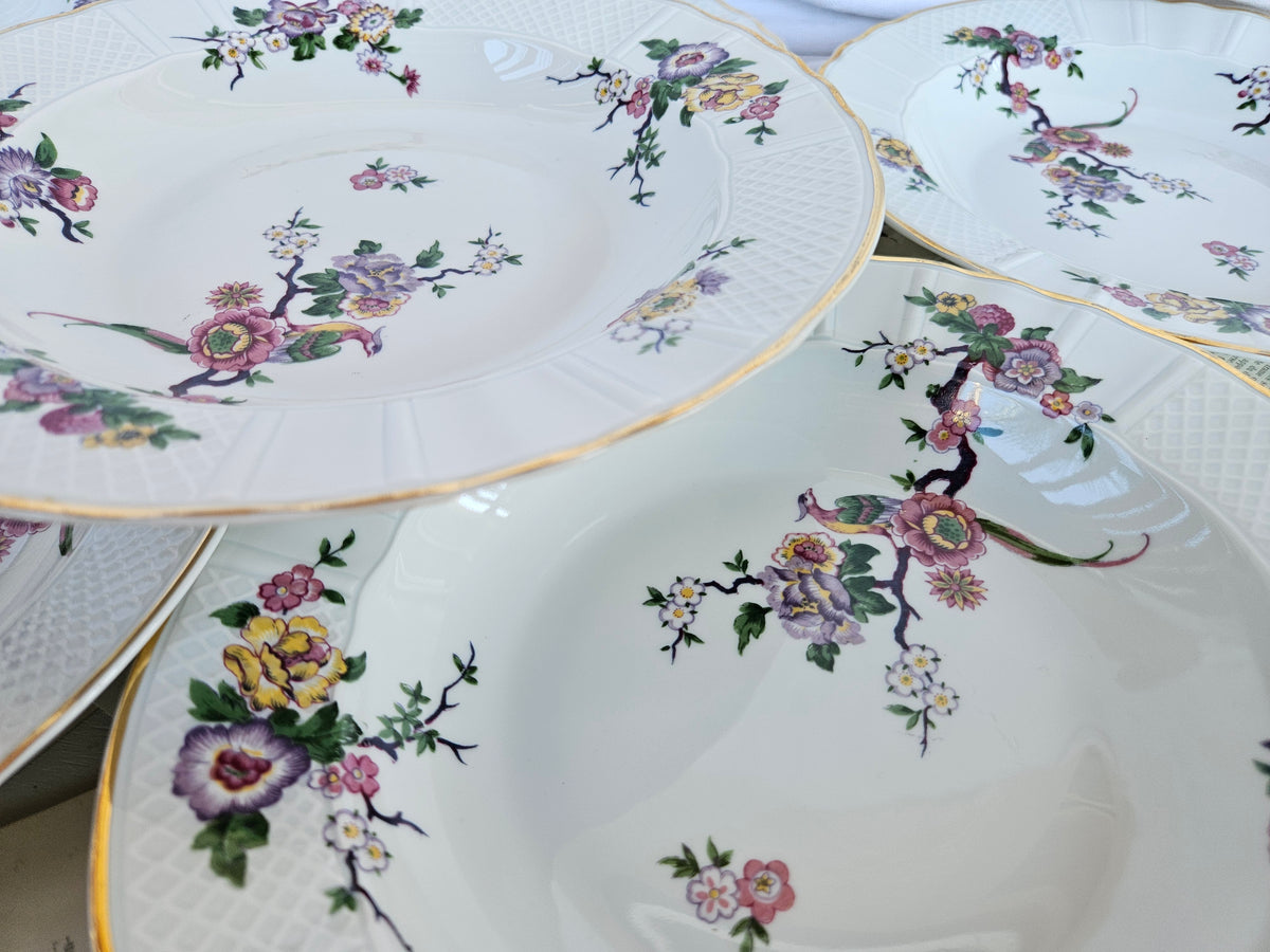 Lot de 6 assiettes creuses Bernardaud Limoges Bengali