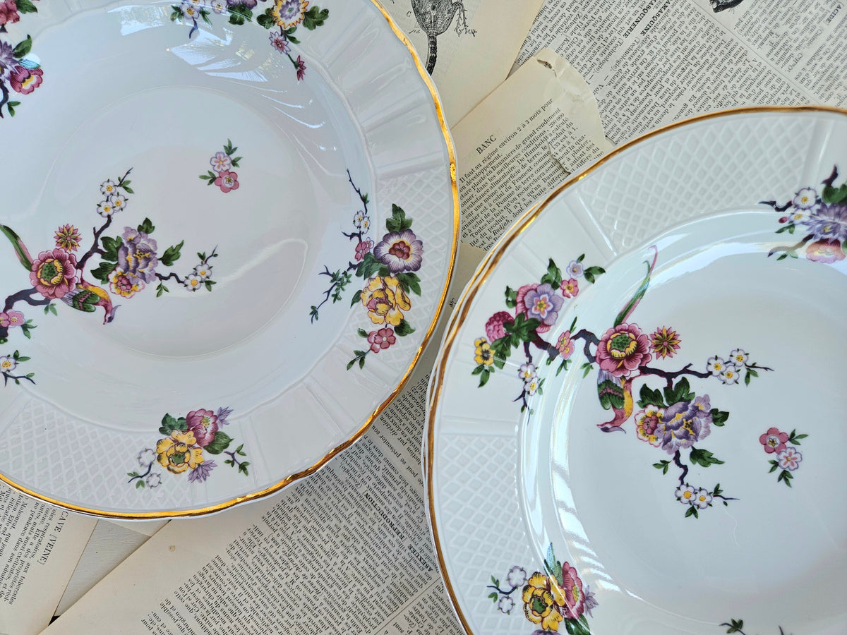 Lot de 6 assiettes creuses Bernardaud Limoges Bengali