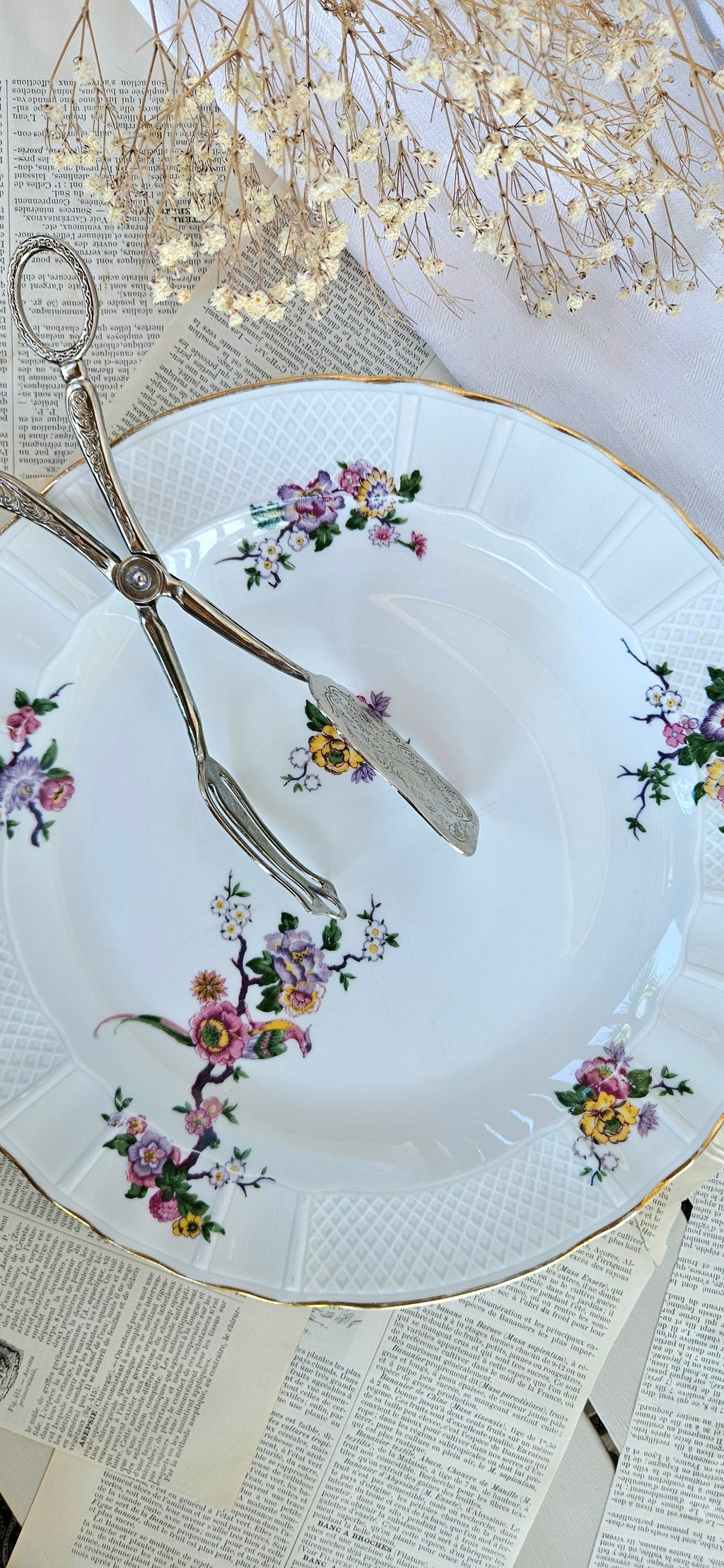 Plat de service rond Bernardaud Limoges Bengali 28,5 cm