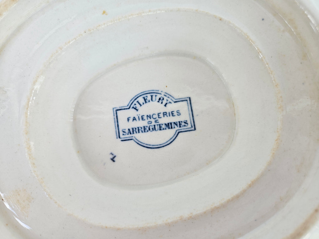 Saucière ancienne Sarreguemines modèle Fleury