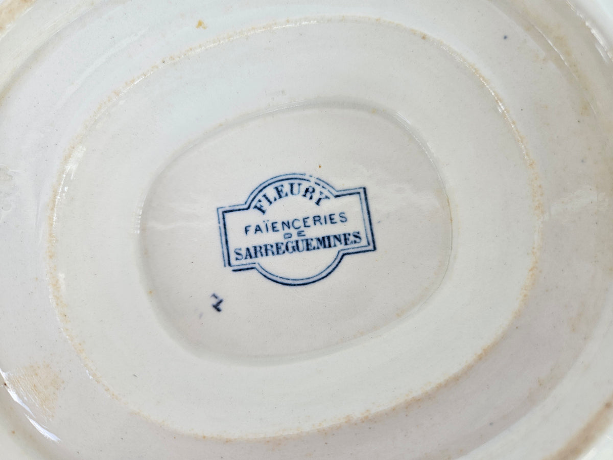 Saucière ancienne Sarreguemines modèle Fleury