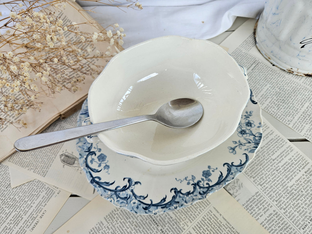 Saucière ancienne Sarreguemines modèle Fleury