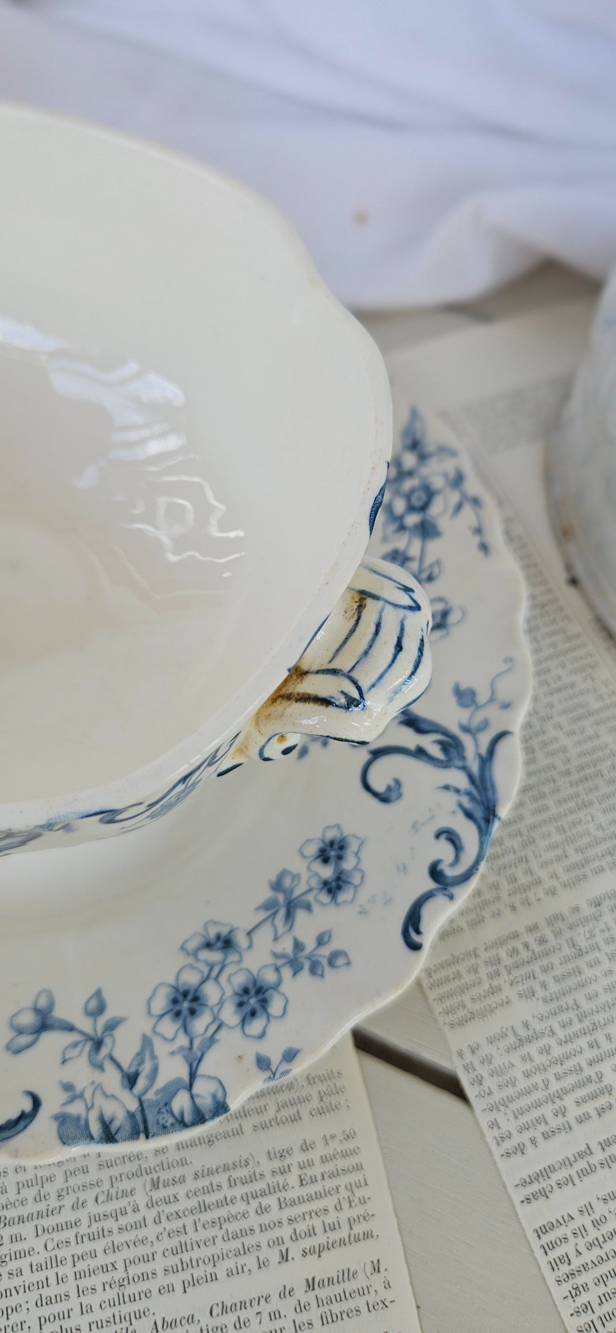 Saucière ancienne Sarreguemines modèle Fleury