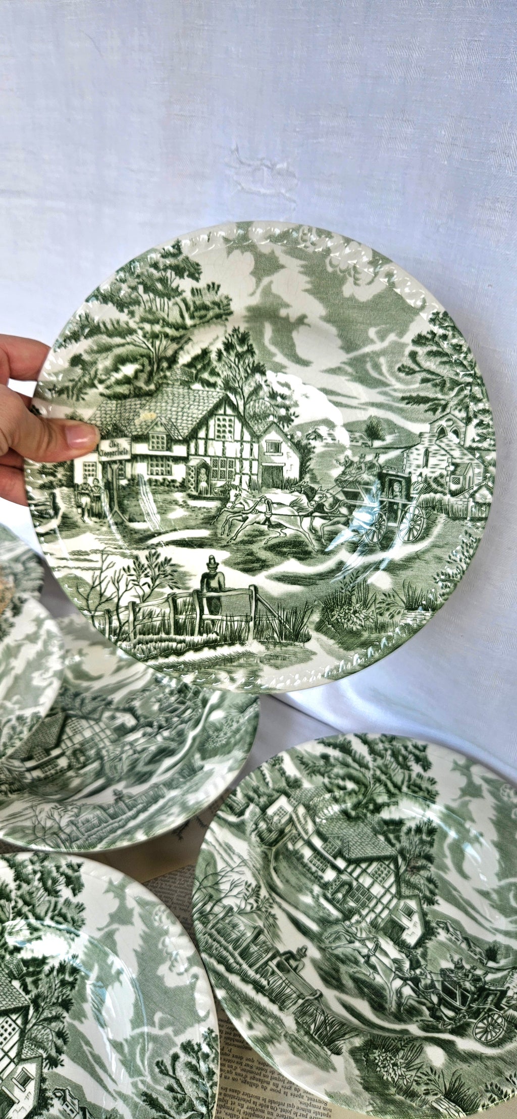 Lunéville English Style Assiette creuse ancienne
