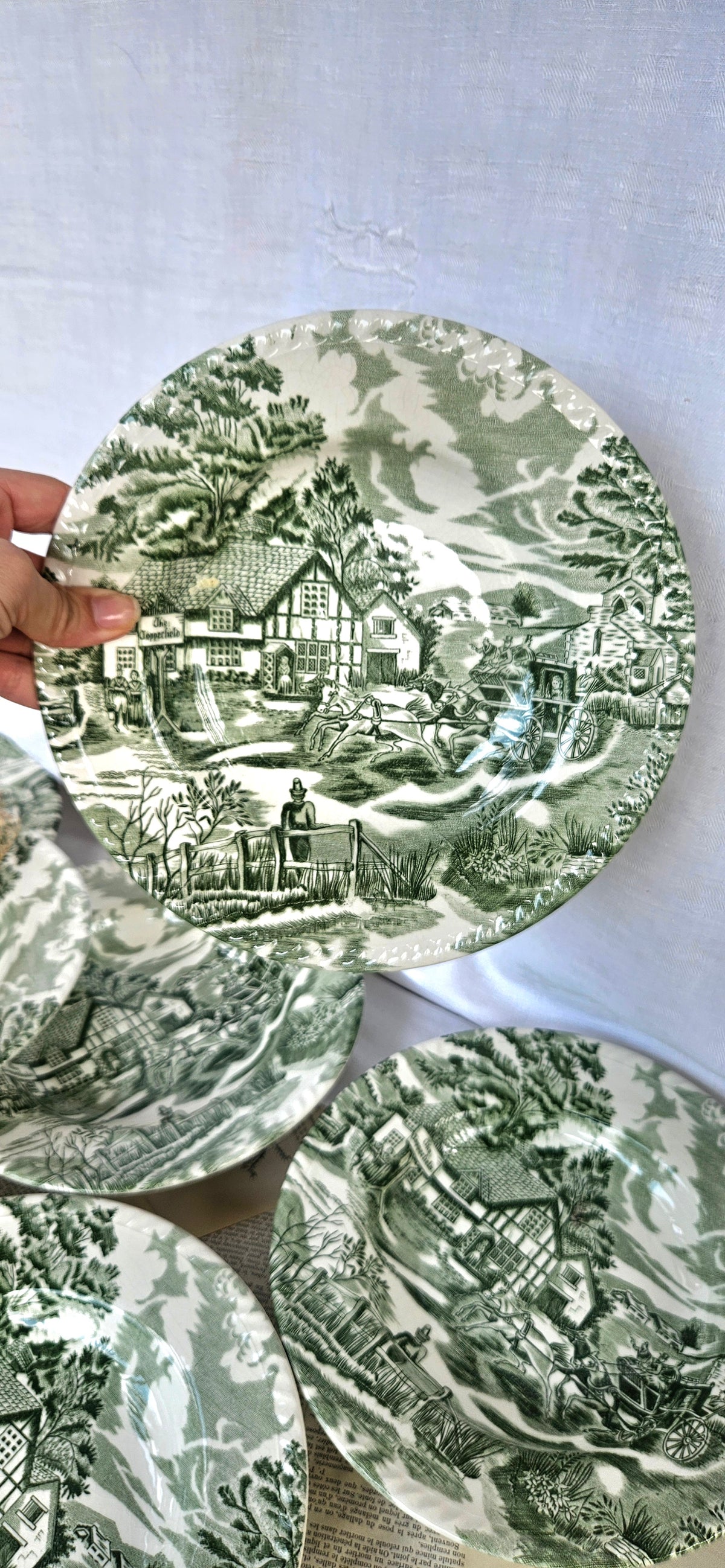Lunéville English Style Assiette creuse ancienne
