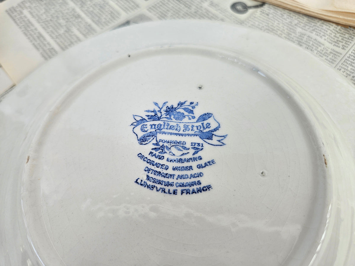 Lunéville English Style Assiette creuse ancienne