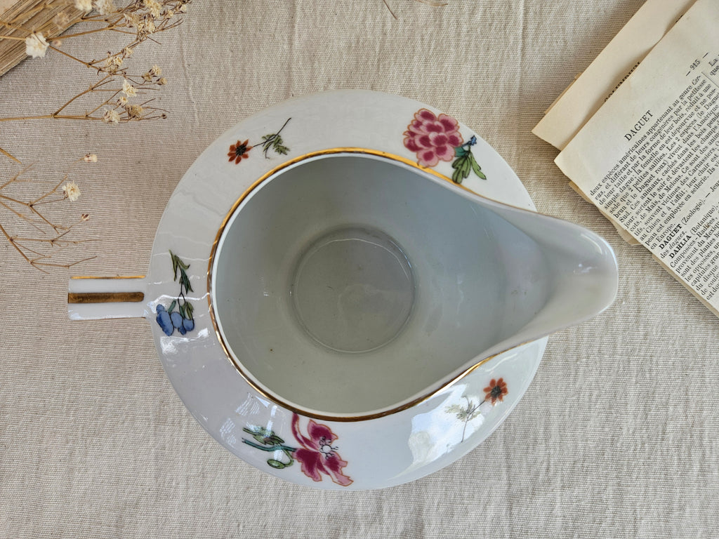 Saucière ancienne en porcelaine de Limoges A. Lanternier & Cie
