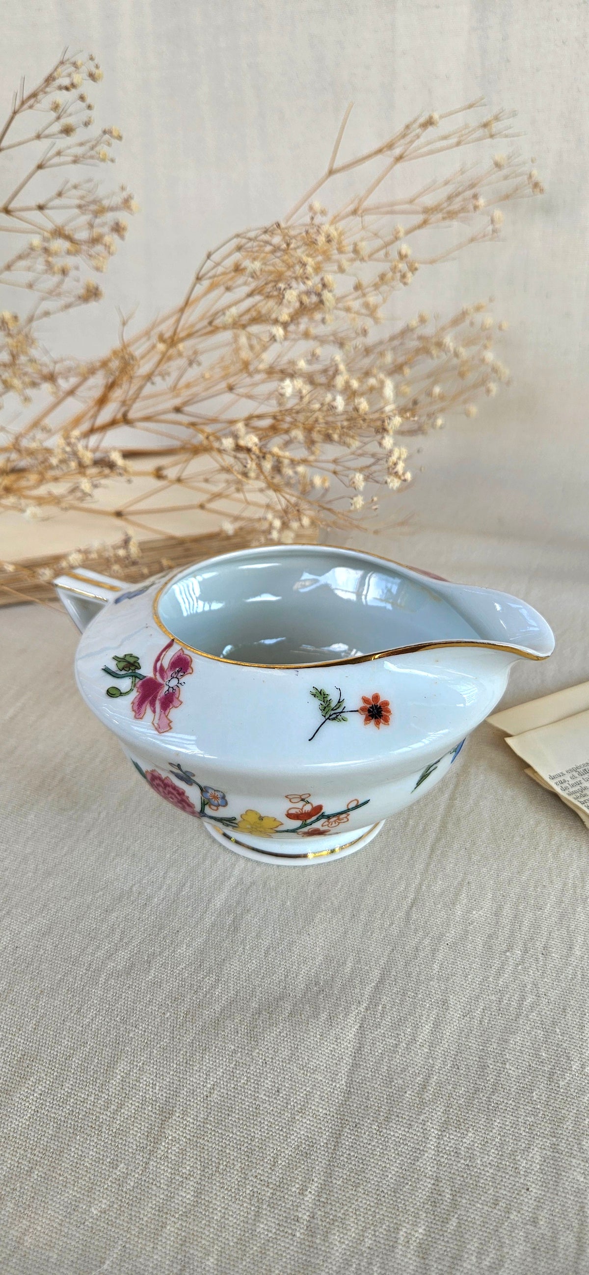 Saucière ancienne en porcelaine de Limoges A. Lanternier & Cie