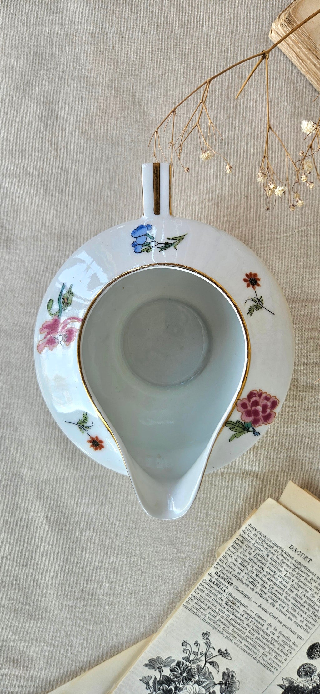 Saucière ancienne en porcelaine de Limoges A. Lanternier & Cie