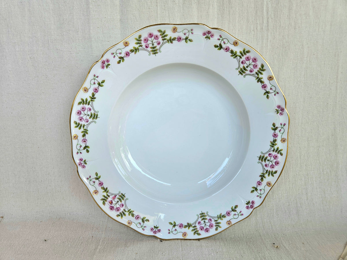 6 Assiettes creuses en porcelaine de Limoges