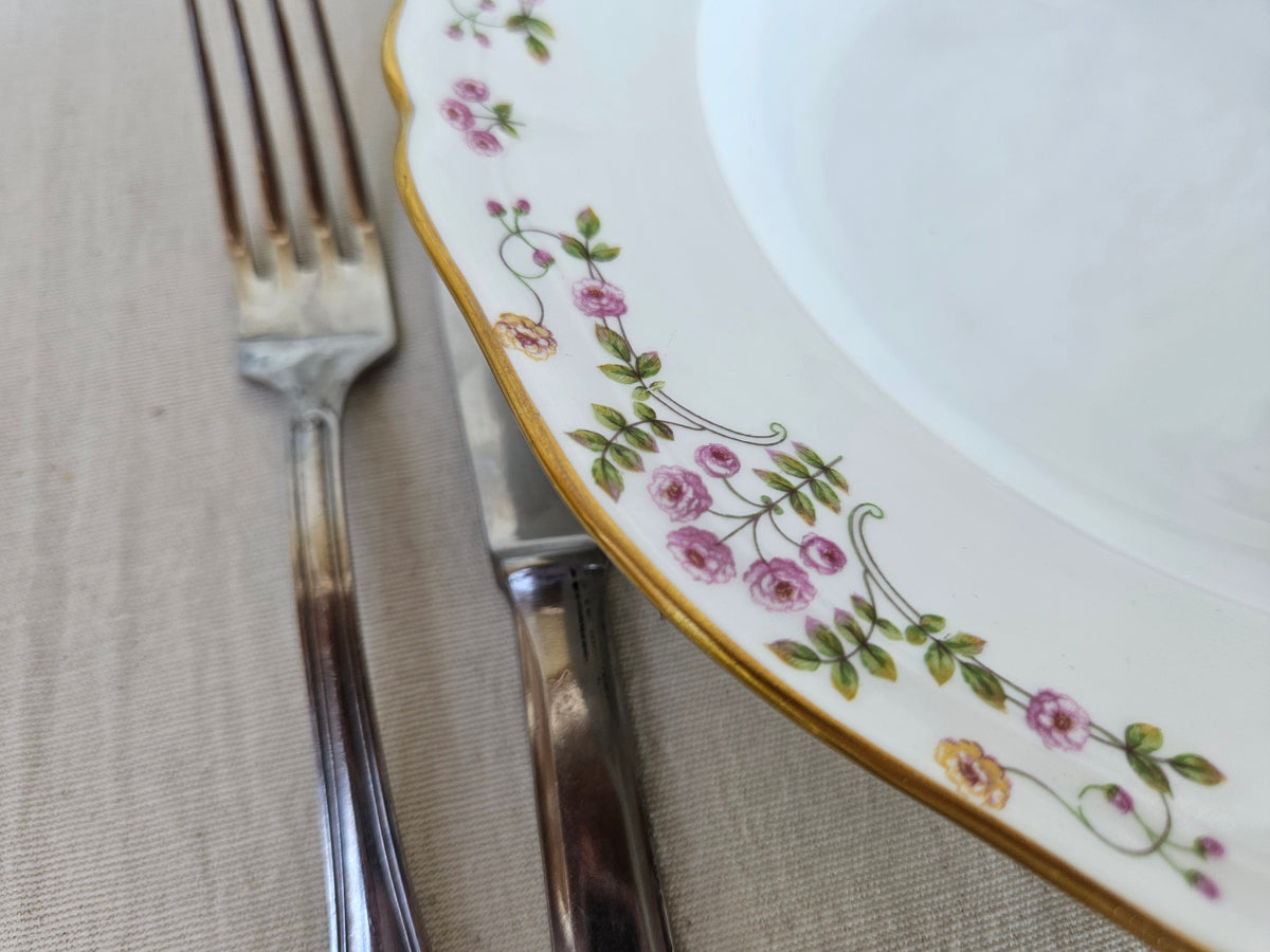6 Assiettes creuses en porcelaine de Limoges