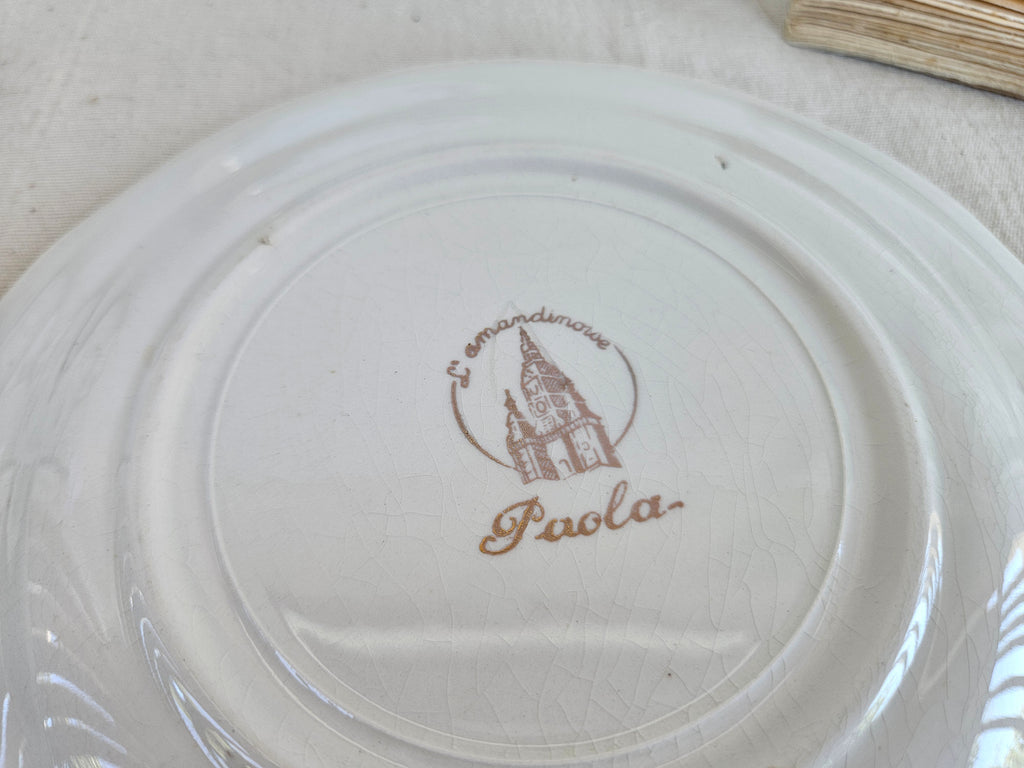 Assiette à dessert L’Amandinoise modèle Paola