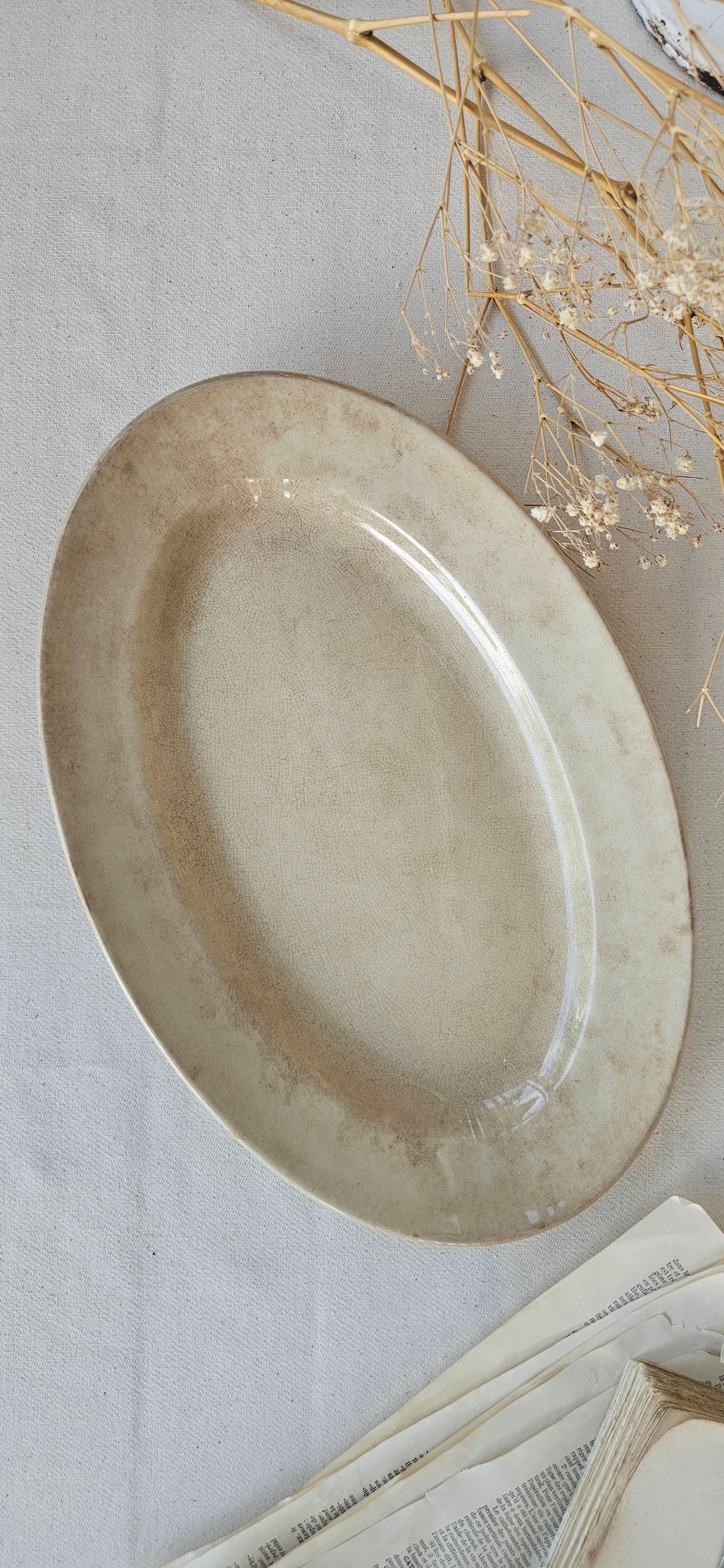 Ancien plat ovale Pexonne FF – Terre de Fer