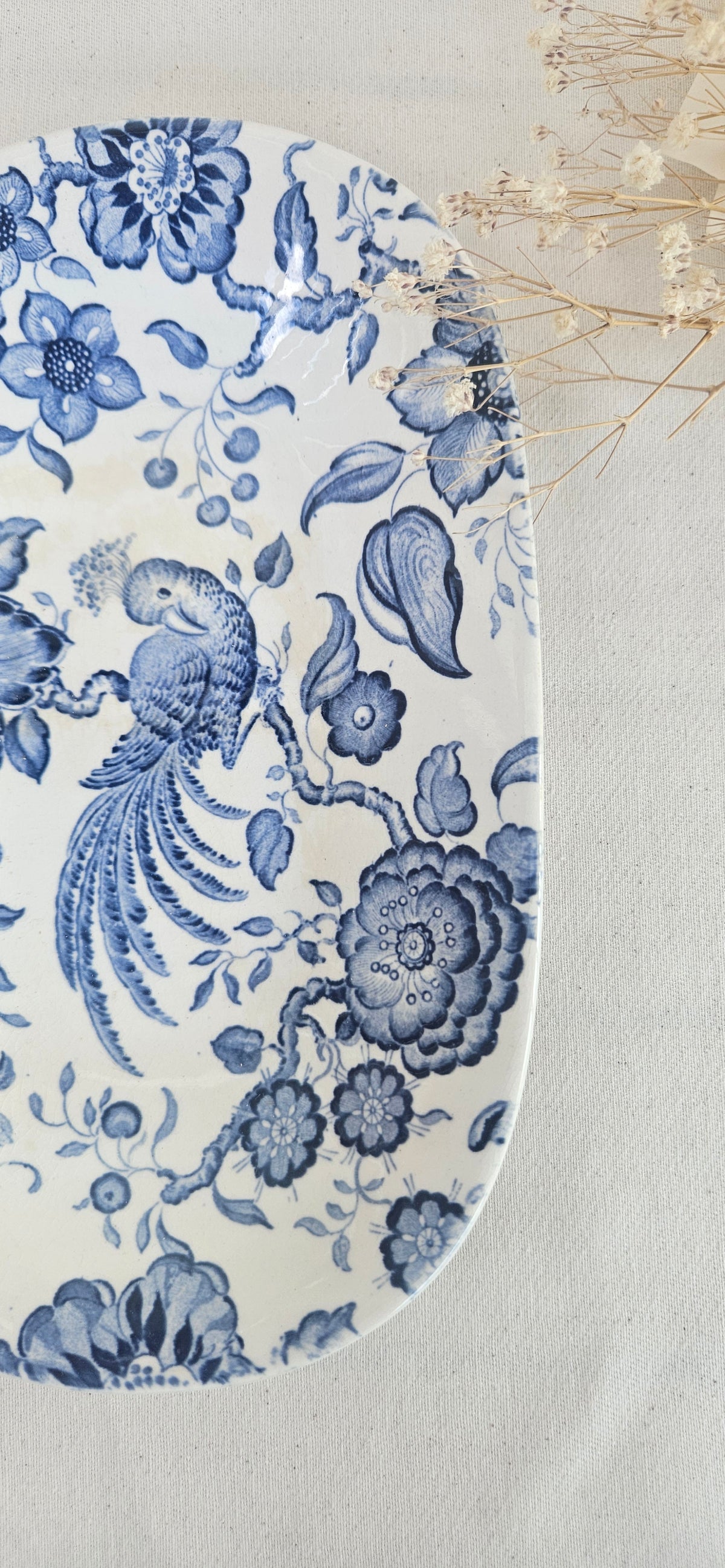 Ravier ancien Villeroy & Boch Paradiso bleu et blanc