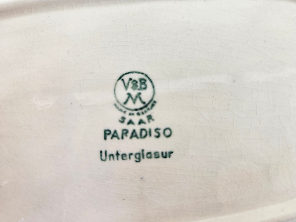 Ravier ancien Villeroy & Boch Paradiso bleu et blanc