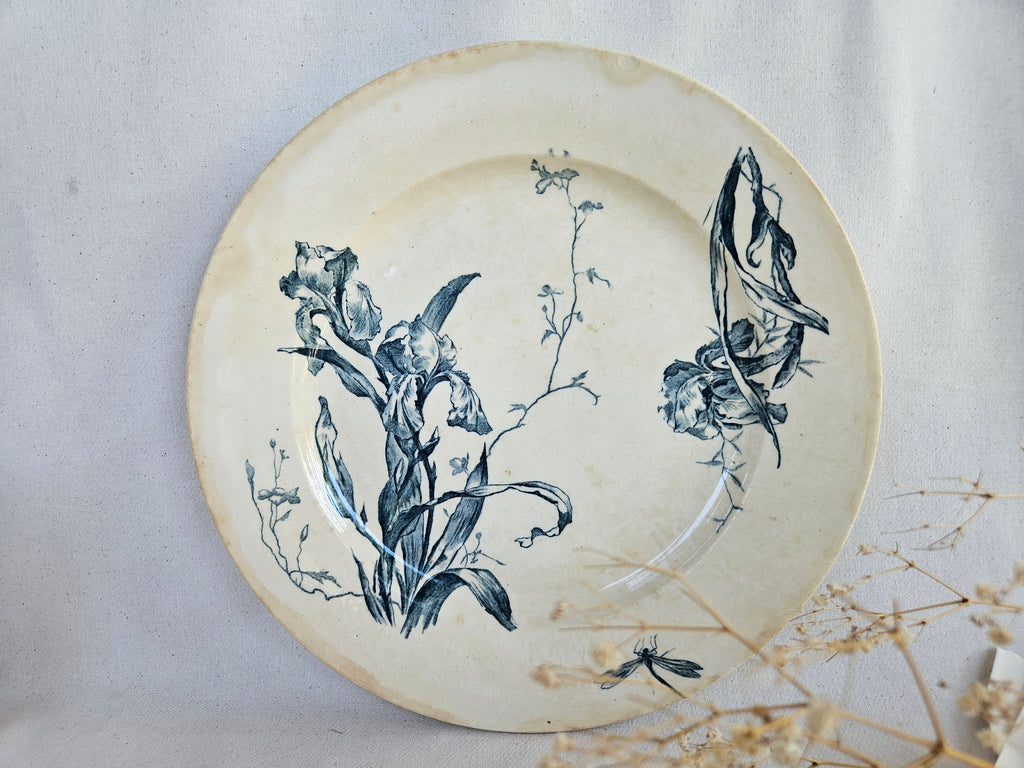 Duo de plats Gien Iris en terre de fer 28cm