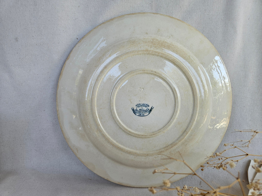 Duo de plats Gien Iris en terre de fer 28cm