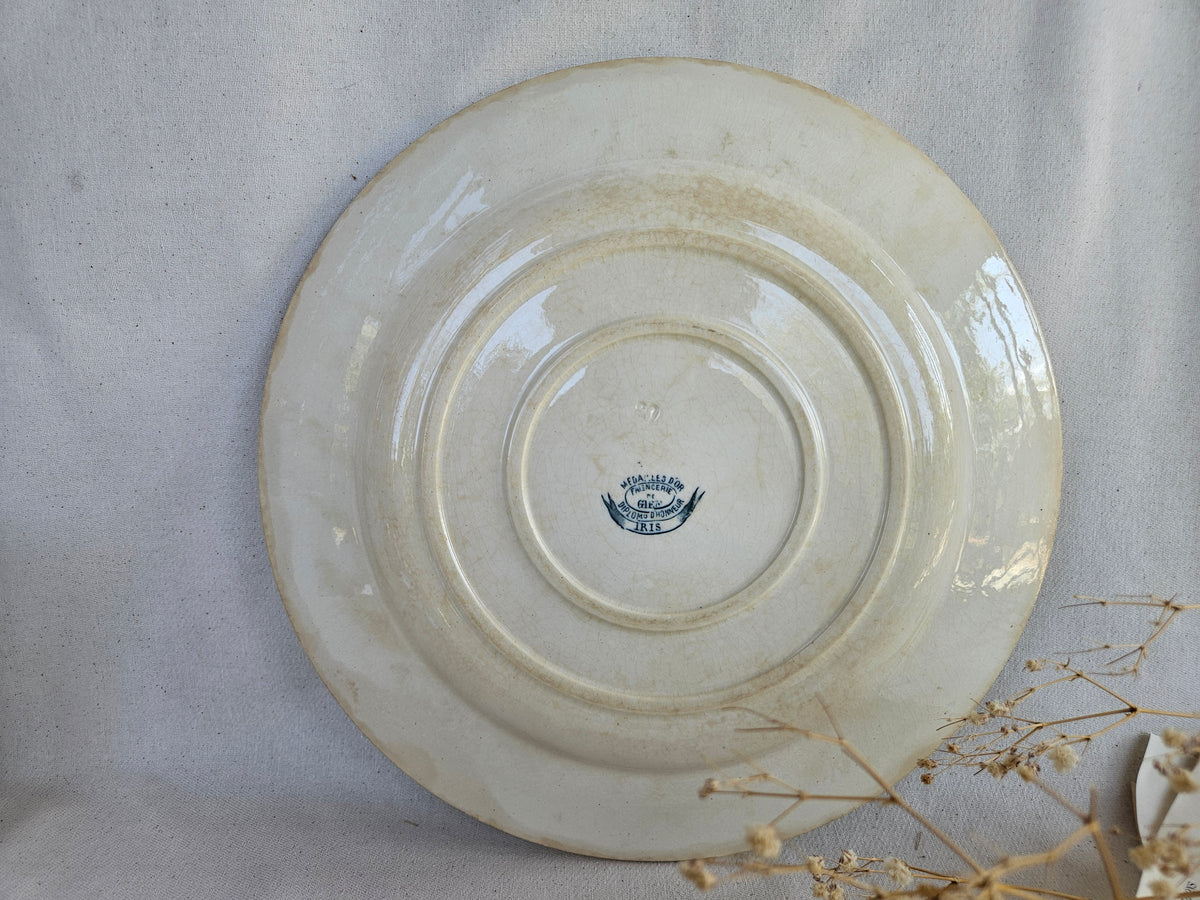 Duo de plats Gien Iris en terre de fer 28cm
