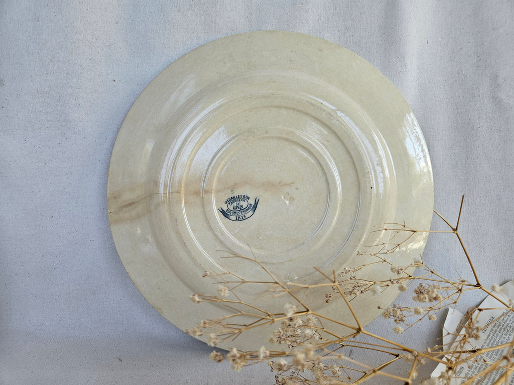 Duo de plats Gien Iris en terre de fer 28cm