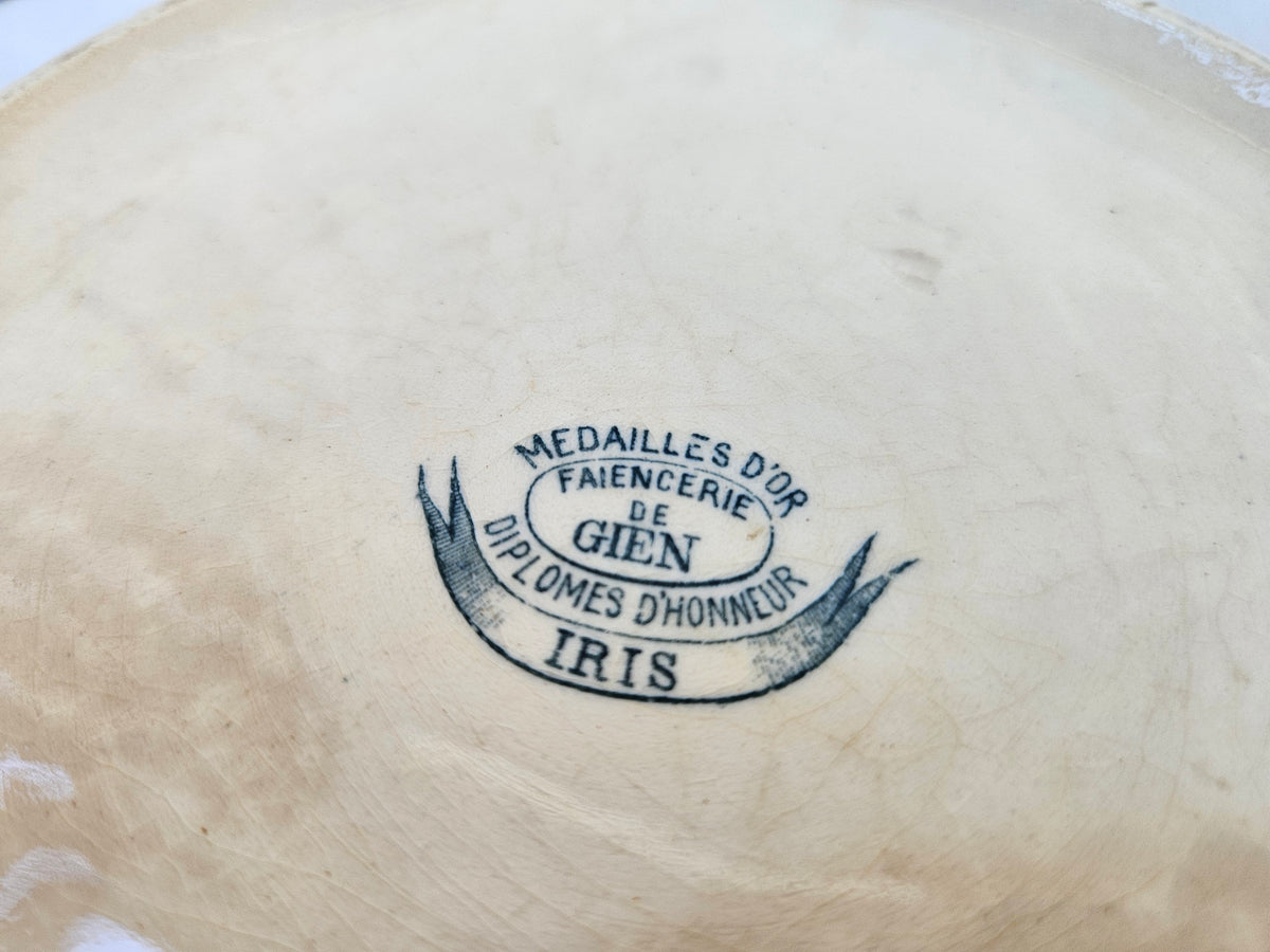 Soupière ancienne Gien Iris Terre de Fer