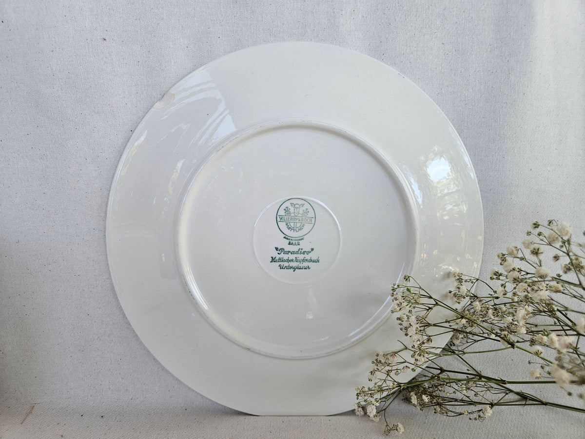 Paire d’assiettes anciennes Villeroy and Boch Paradiso Saar