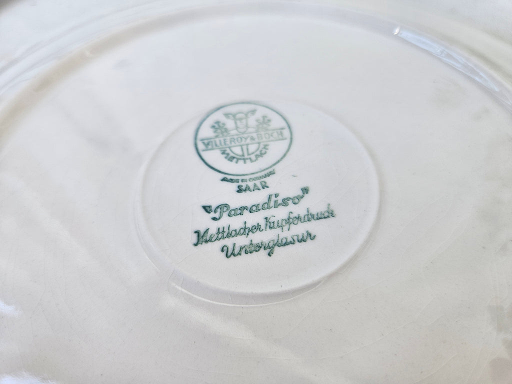 Paire d’assiettes anciennes Villeroy and Boch Paradiso Saar