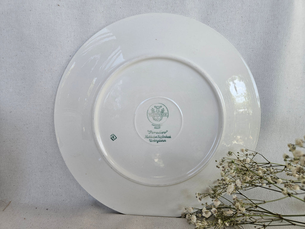 Paire d’assiettes anciennes Villeroy and Boch Paradiso Saar