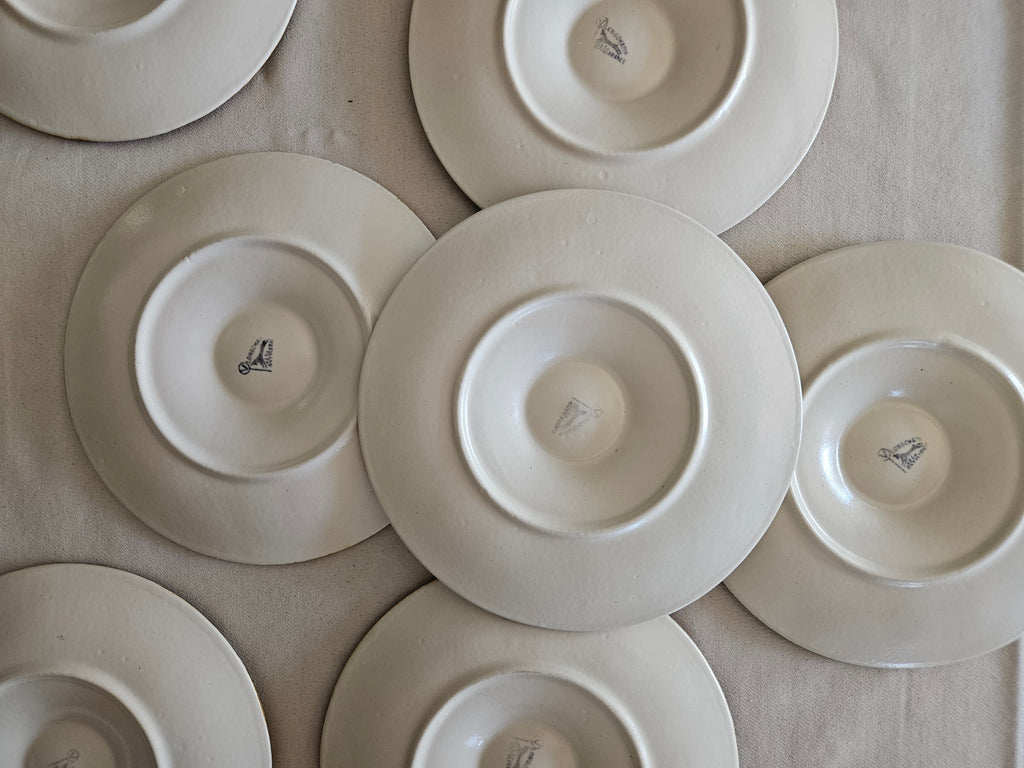 Assiette à huîtres Longchamp France en faïence