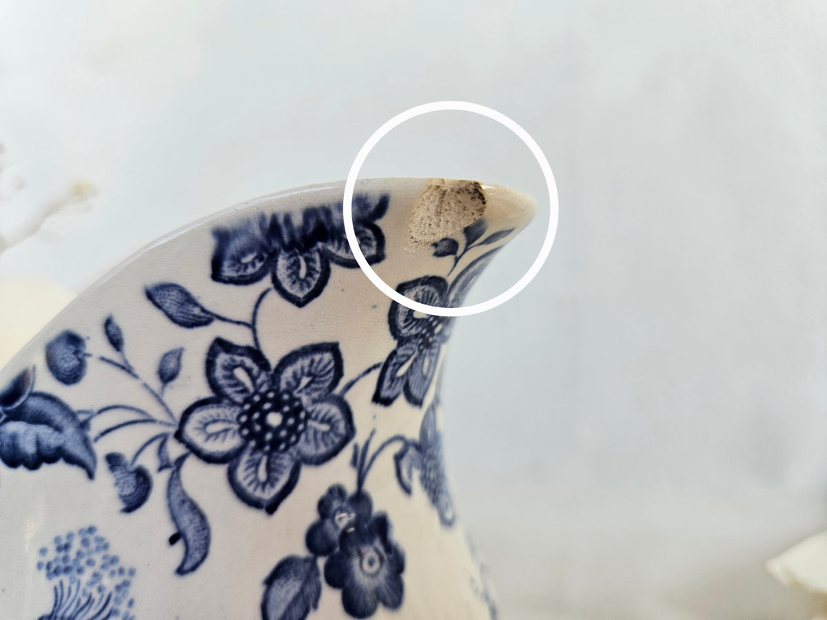Saucière Villeroy & Boch Paradiso en faïence bleue et blanche