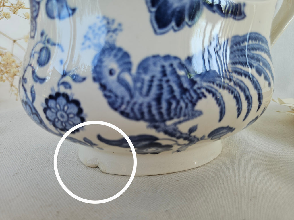Saucière Villeroy & Boch Paradiso en faïence bleue et blanche