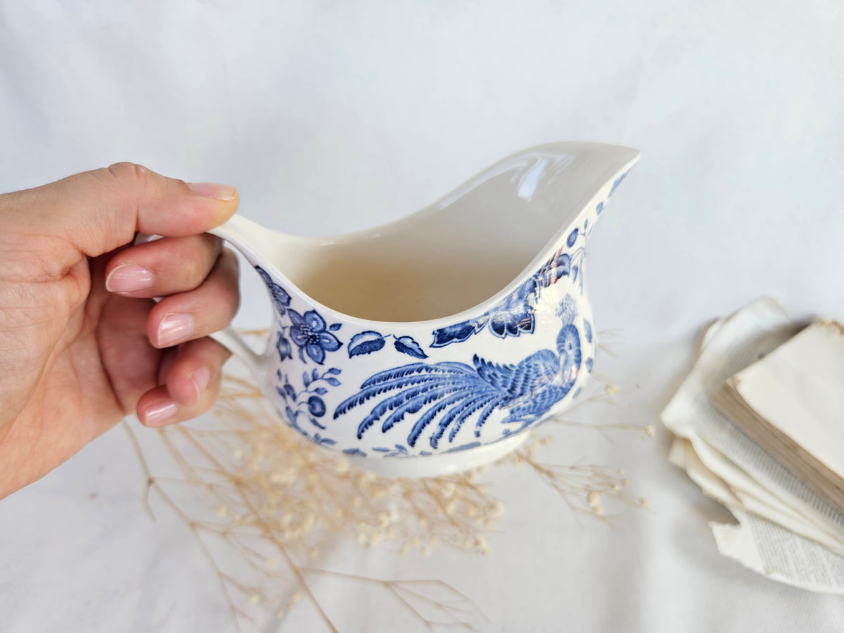 Saucière Villeroy & Boch Paradiso en faïence bleue et blanche