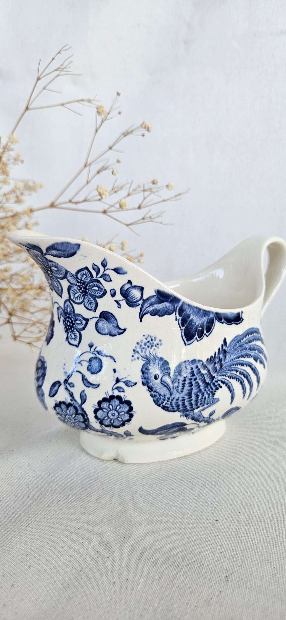 Saucière Villeroy & Boch Paradiso en faïence bleue et blanche
