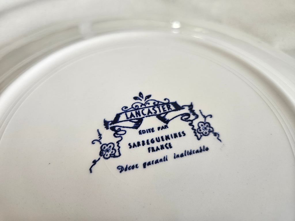 Lot 6 assiettes Sarreguemines Lancaster 25 cm