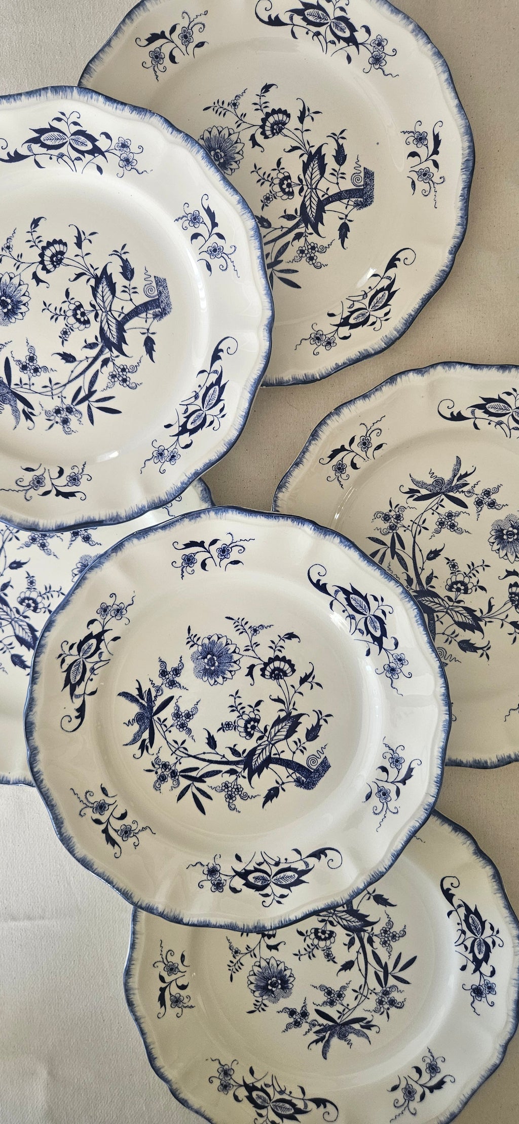 Lot 6 assiettes Sarreguemines Lancaster 25 cm