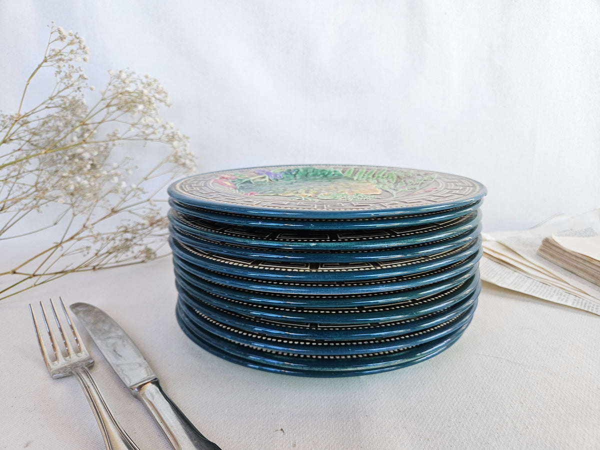 Assiette Barbotine Choisy-le-Roi H.B. & Cie