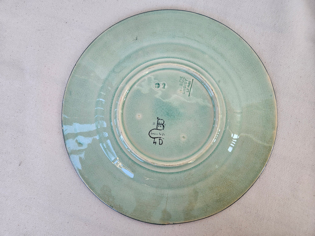 Assiette Barbotine Choisy-le-Roi H.B. & Cie