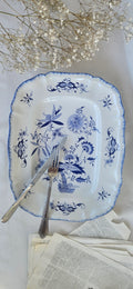 Grand plat de service Sarreguemines Lancaster 33x26 cm