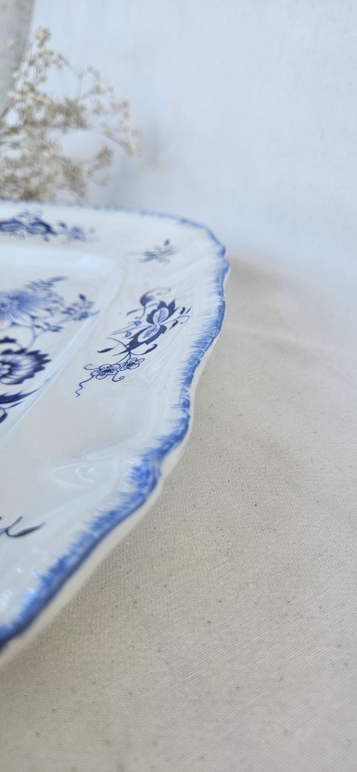 Grand plat de service Sarreguemines Lancaster 33x26 cm