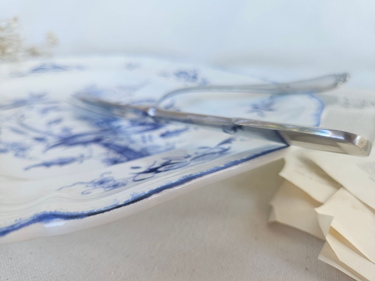 Grand plat de service Sarreguemines Lancaster 33x26 cm
