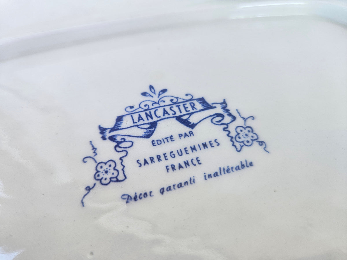 Grand plat de service Sarreguemines Lancaster 33x26 cm