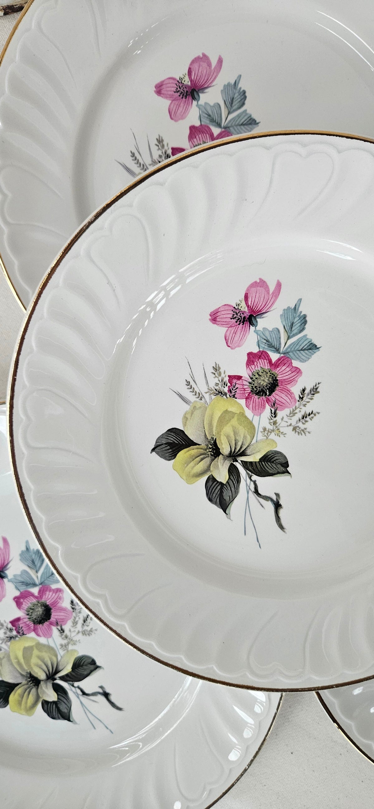 4 Assiettes Plates K&G Lunéville-Badonviller France