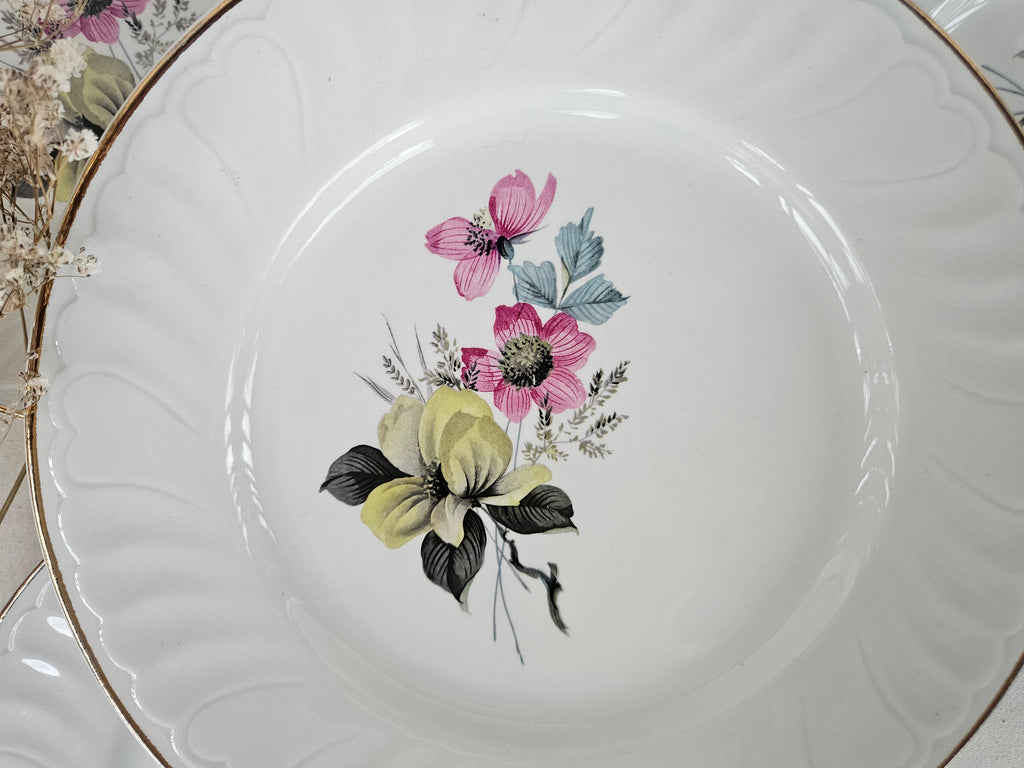4 Assiettes Plates K&G Lunéville-Badonviller France