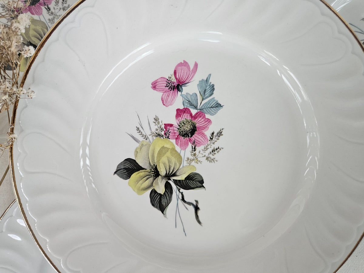 4 Assiettes Plates K&G Lunéville-Badonviller France