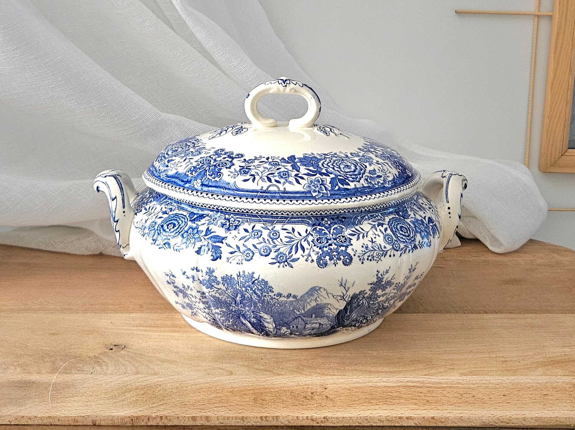 Soupière ancienne Villeroy & Boch Burgenland – Porcelaine allemande bleue